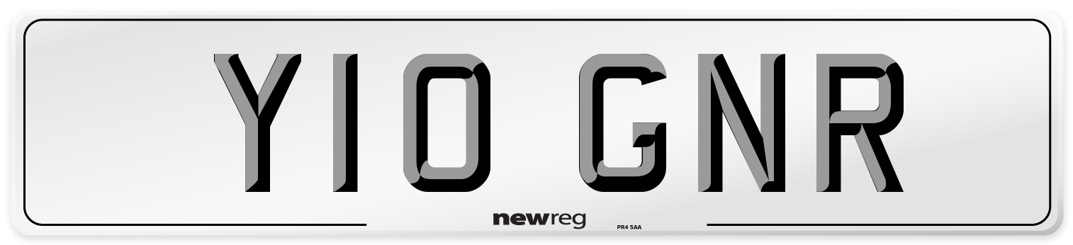 Y10 GNR Number Plate from New Reg